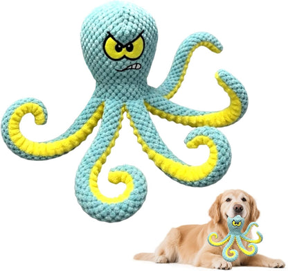 Dog Companion for Heavy Chewers- Indestructible Robust Bear Dog Toy, Resistant Squeaky Dog Toys for Heavy Chewers, Unbreakable Stuffed Plush Dog Toys for Aggressive Chewers (A-Navy)