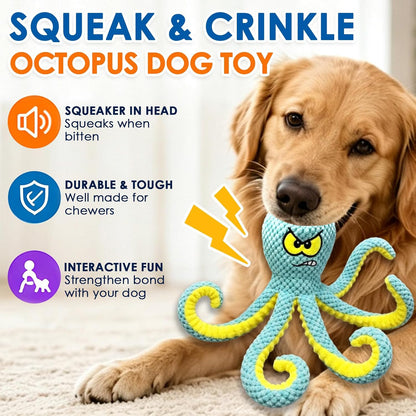 Dog Companion for Heavy Chewers- Indestructible Robust Bear Dog Toy, Resistant Squeaky Dog Toys for Heavy Chewers, Unbreakable Stuffed Plush Dog Toys for Aggressive Chewers (A-Navy)