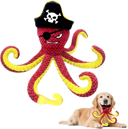 Dog Companion for Heavy Chewers- Indestructible Robust Bear Dog Toy, Resistant Squeaky Dog Toys for Heavy Chewers, Unbreakable Stuffed Plush Dog Toys for Aggressive Chewers (A-Navy)