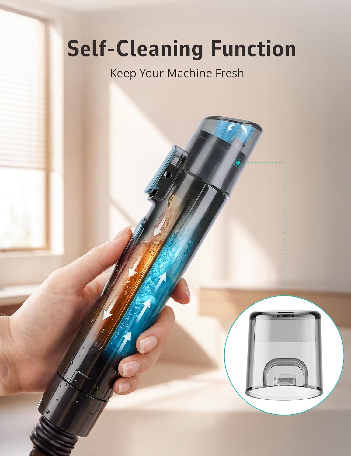 Carpet Cleaner,Fast Heating Steamer,Carpet Cleaner Machine for Home,Hot/Cold Water & Steam Wash,Spot Cleaning,20Kpa Powerful Suction,300ML Cleaning Solution,for Upholstery,Sofa,Pet Stain,Car
