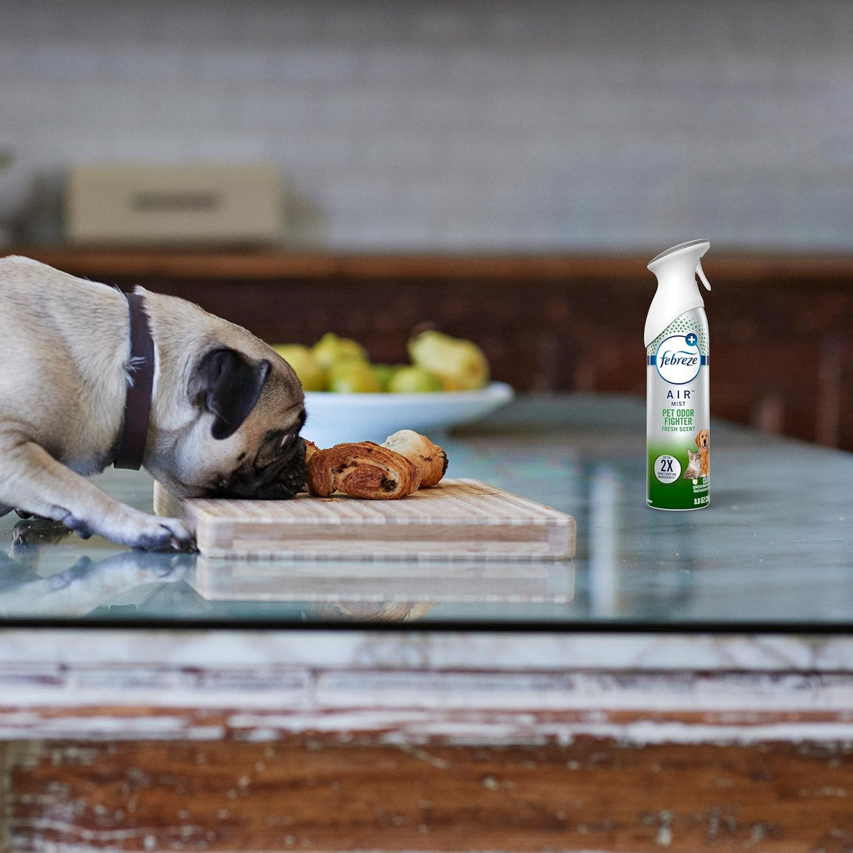Air Mist Air Freshener Spray, Odor-Fighting Room Spray, Air Fresheners for Home and Bathroom and Kitchen, Aerosol Can, HD Pet Odor Fighter Scent, 8.8oz (Pack of 3)
