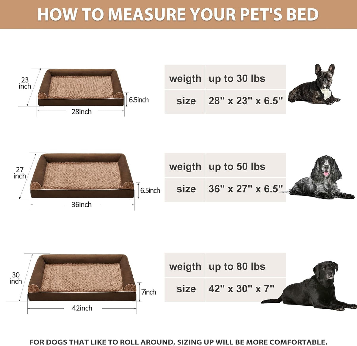Orthopedic Washable Large Dog Bed for Senior Dog Comfy Sleep | Waterproof Big Soft Pet Couch Bed for Dogs Relax with Removable Cover Supportive Egg Crate Foam Grey 36x27 Inch