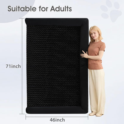 Orthopedic Washable Large Dog Bed for Senior Dog Comfy Sleep | Waterproof Big Soft Pet Couch Bed for Dogs Relax with Removable Cover Supportive Egg Crate Foam Grey 36x27 Inch
