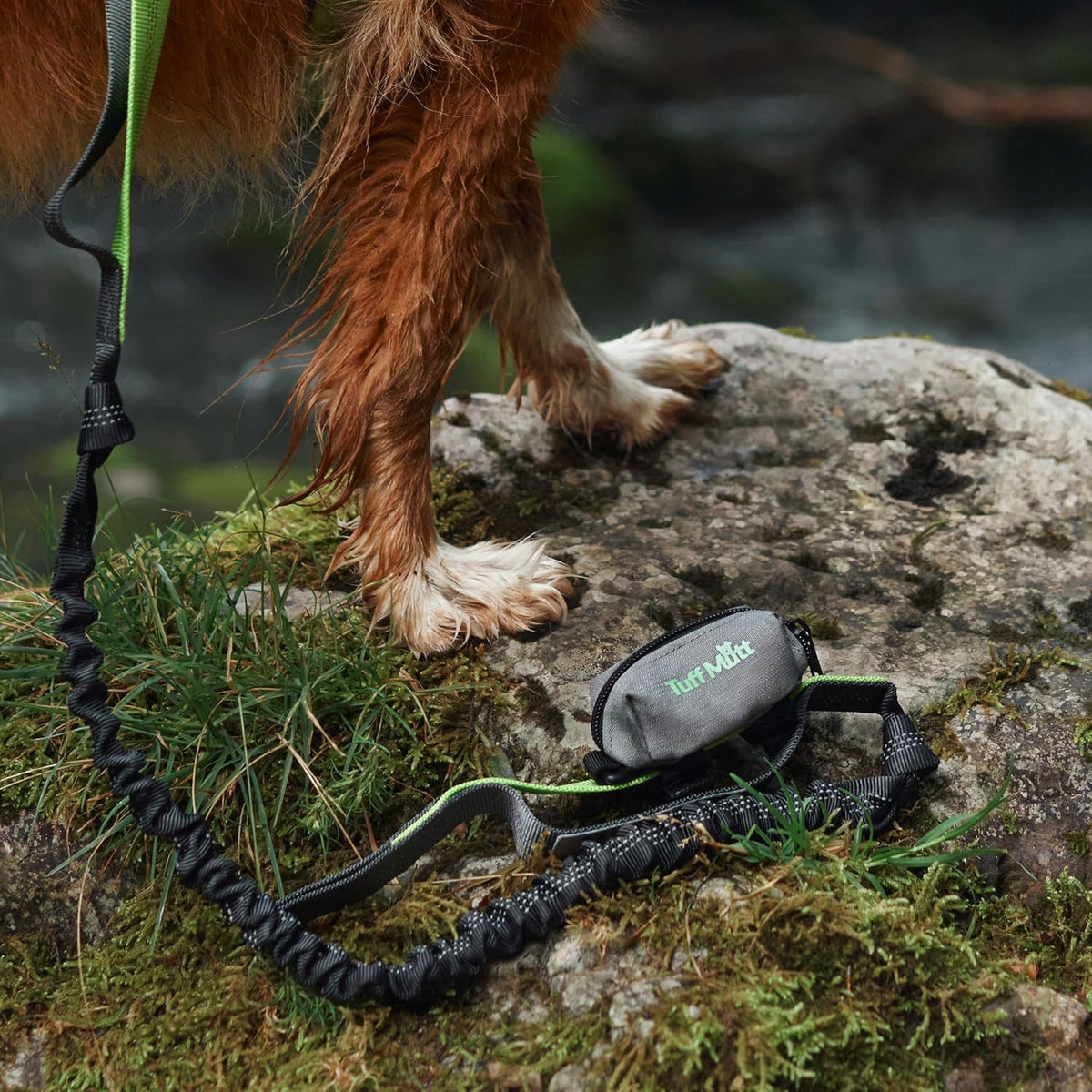 Dog Poop Bag Holder for Leashes with Velcro Attachment