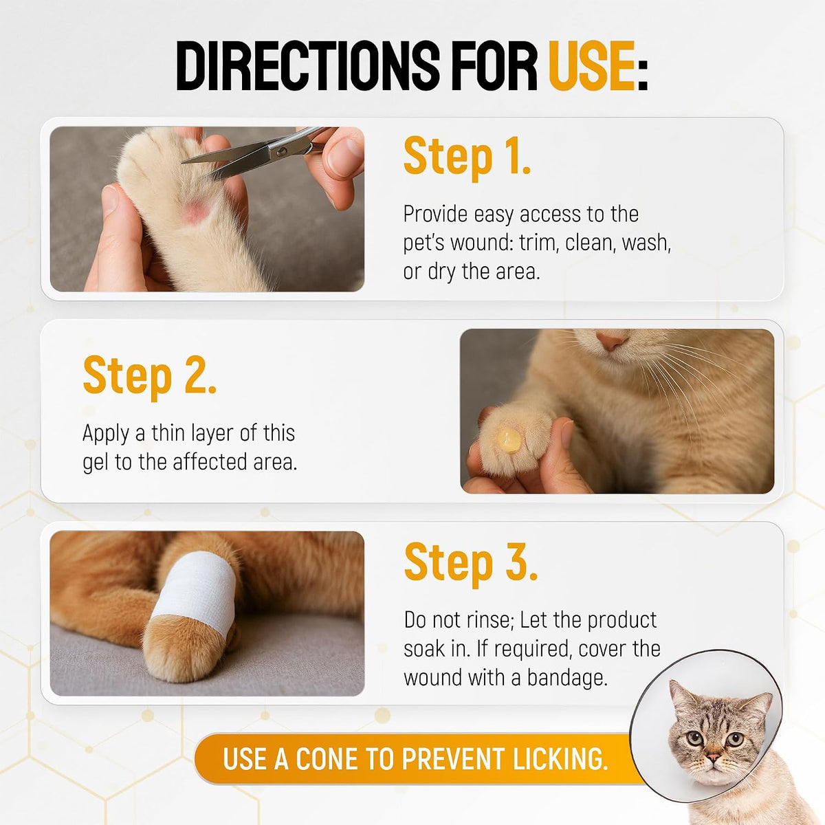 Dog Wound Care with Manuka Honey & Colloidal Silver for Scratches & Skin Irritations – Cat & Dog Hot Spot Treatment Gel Works as Honey Rapid Wound Repair for Horses – for All Pets – 2-Oz
