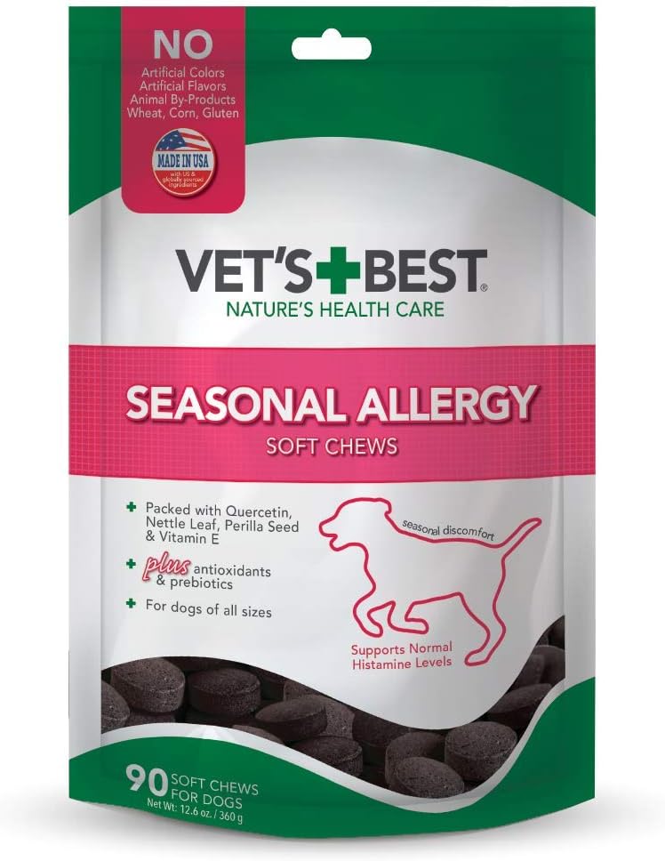 Seasonal Allergy Soft Chews for Dogs, Soothes Dog, 30 Day Supply
