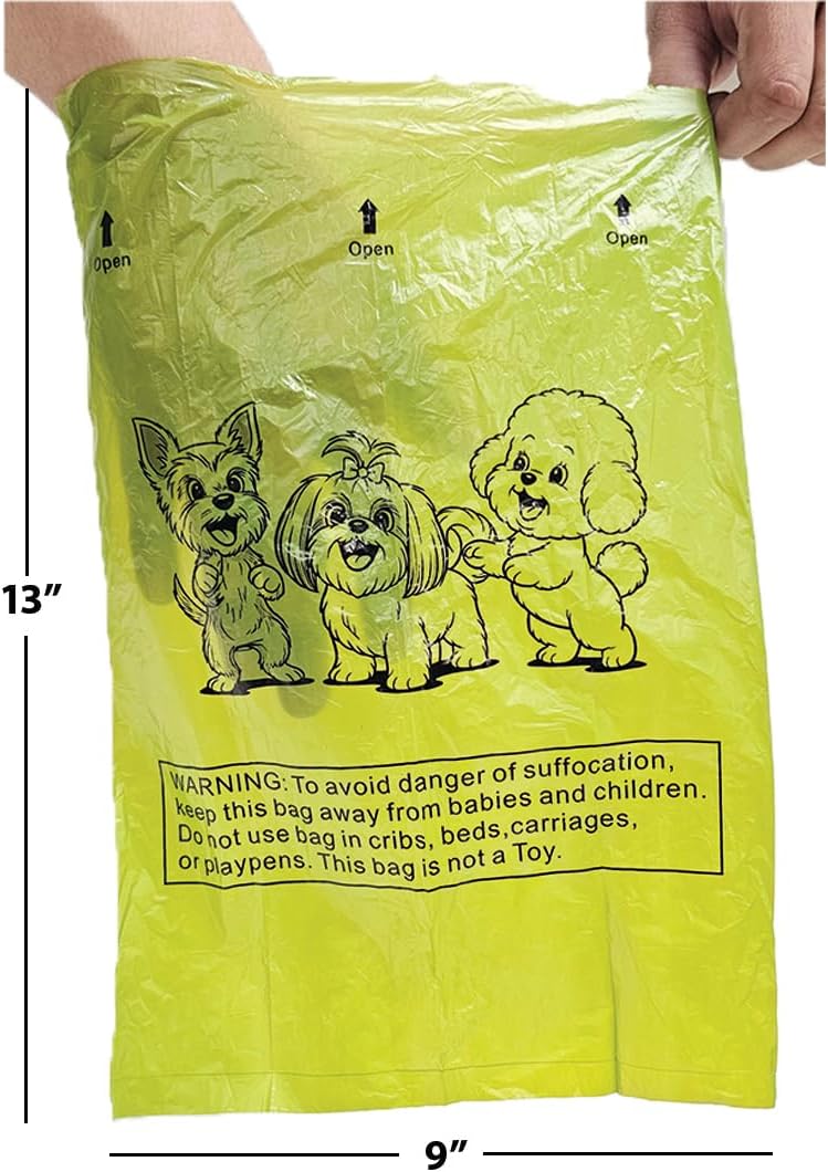 Pet Poop Leak Proof Waste Bags with Dispenser and Leash Clip, Lavender Scented, 9" x 13" Large Size, Bags (150)