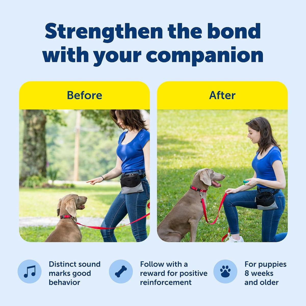 Clik-R Dog Training Clicker, Blue