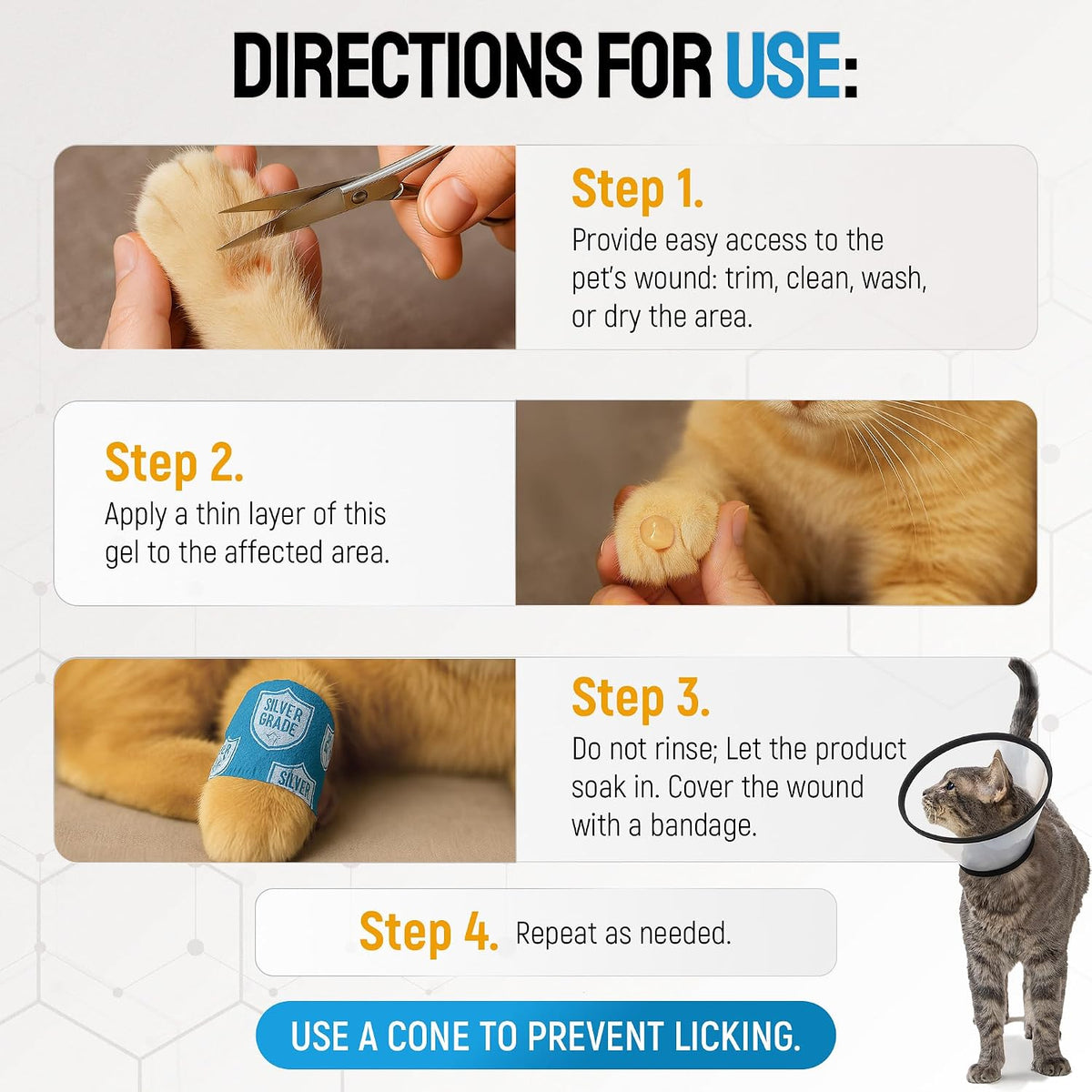 Dog Wound Spray Helps with Hot Spots, Irritations, Bites, Burns, Rashes, Itch, Scratching – Better Use with a Dog Cone to Stop Licking – Safe for Large and Small Breeds – 4 oz