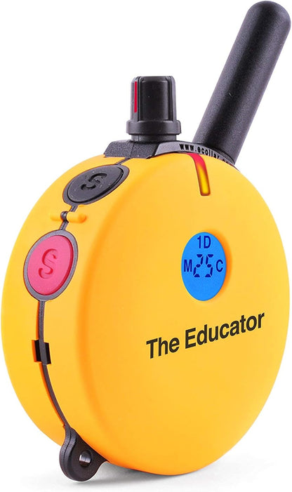 Educator ET-400 E Collar for Dog Training with Remote - 3/4 Mile Range, Waterproof, 100 Blunt Stimulation Levels, Tone or Vibration Mode, Night Tracking Light for Small, Medium & Large Dogs