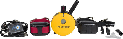 Educator ET-400 E Collar for Dog Training with Remote - 3/4 Mile Range, Waterproof, 100 Blunt Stimulation Levels, Tone or Vibration Mode, Night Tracking Light for Small, Medium & Large Dogs