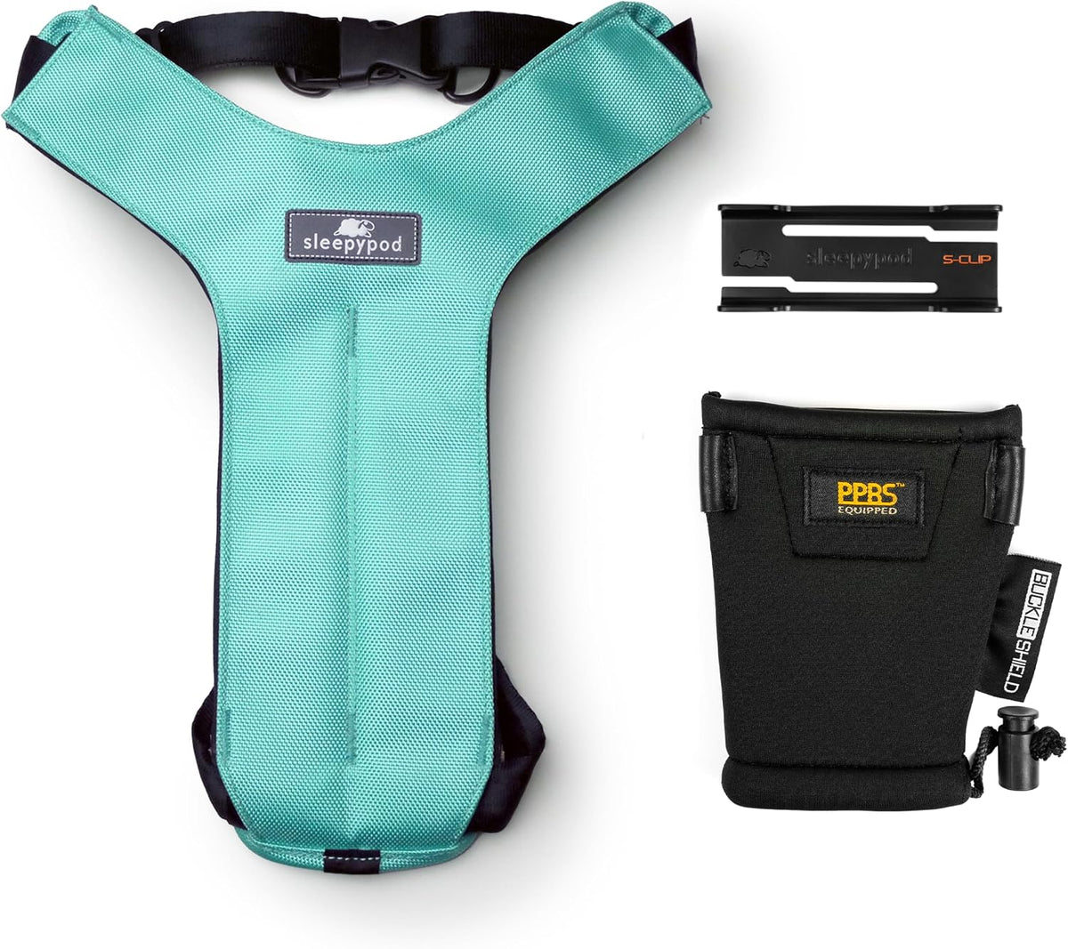 Clickit Sport Plus - Crash-Tested and Safety Certified Car Seat Belt Harness for Dogs (Small, Robin Egg Blue)