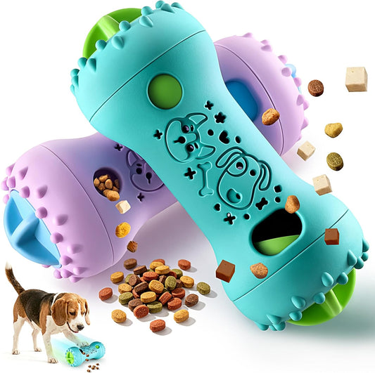 2 Pack Dog Puzzle Toys, Adjustable Treat Dispensing Slow Feeder Toy, Interactive Dog Enrichment Toy for Brain Stimulation and Boredom Relief